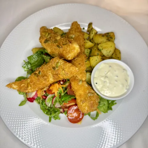 Fogasfilé pankómorzsában sütve