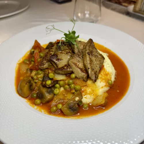 Grillezett libamáj szeletek